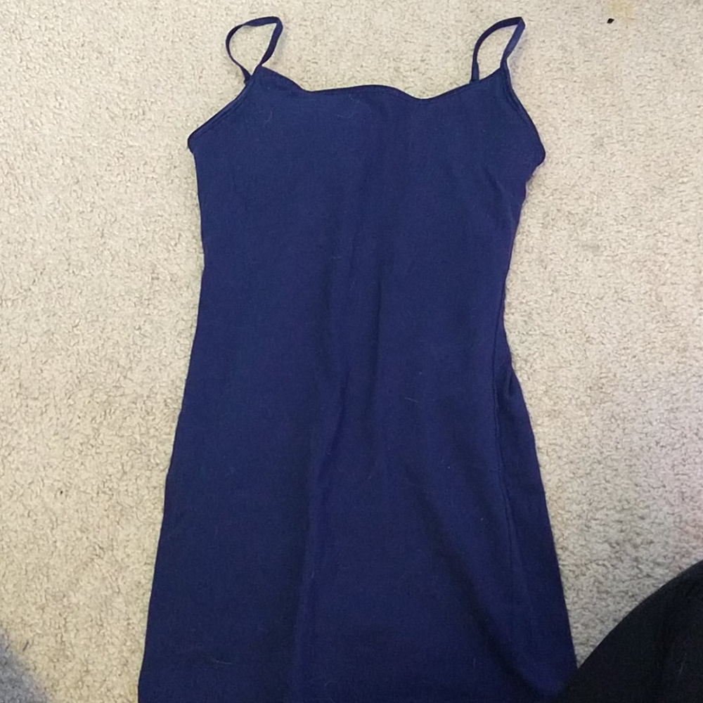 Navy blue spaghetti strap tank top